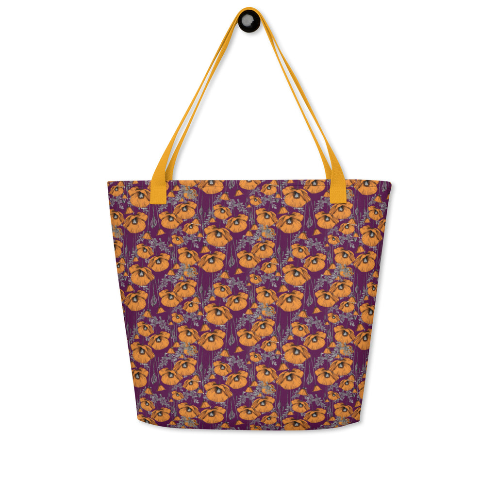 California Poppy Tote Bag in Purple