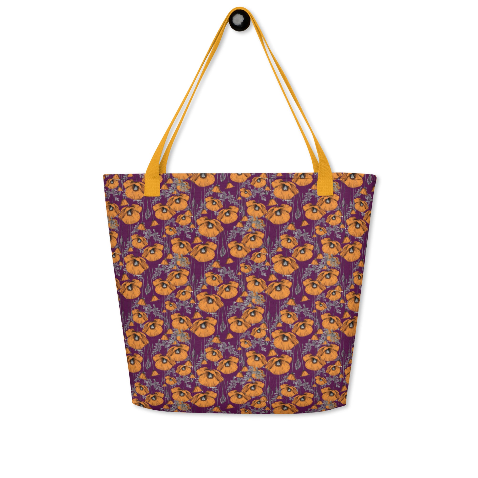 California Poppy Tote Bag in Purple