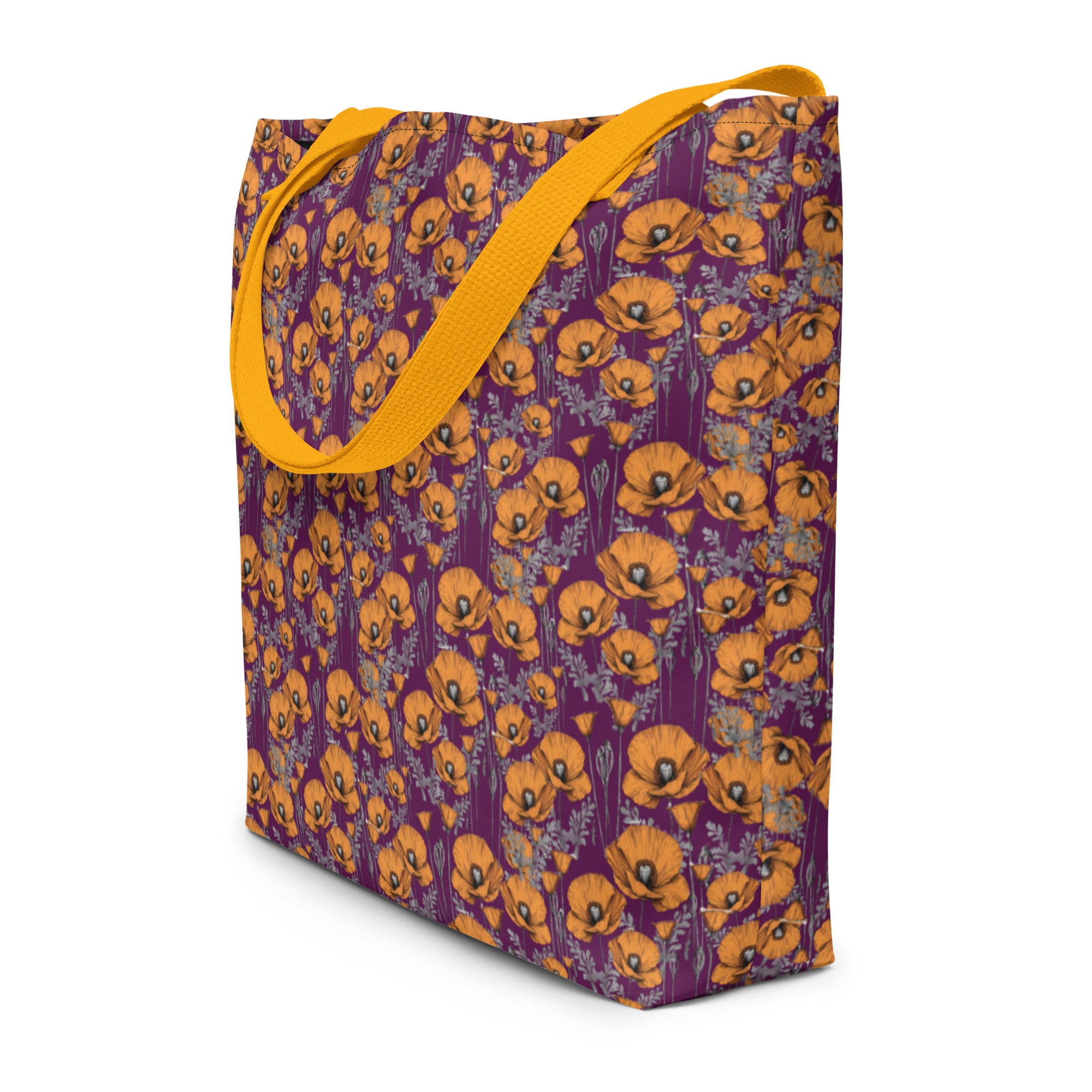 California Poppy Tote Bag in Purple