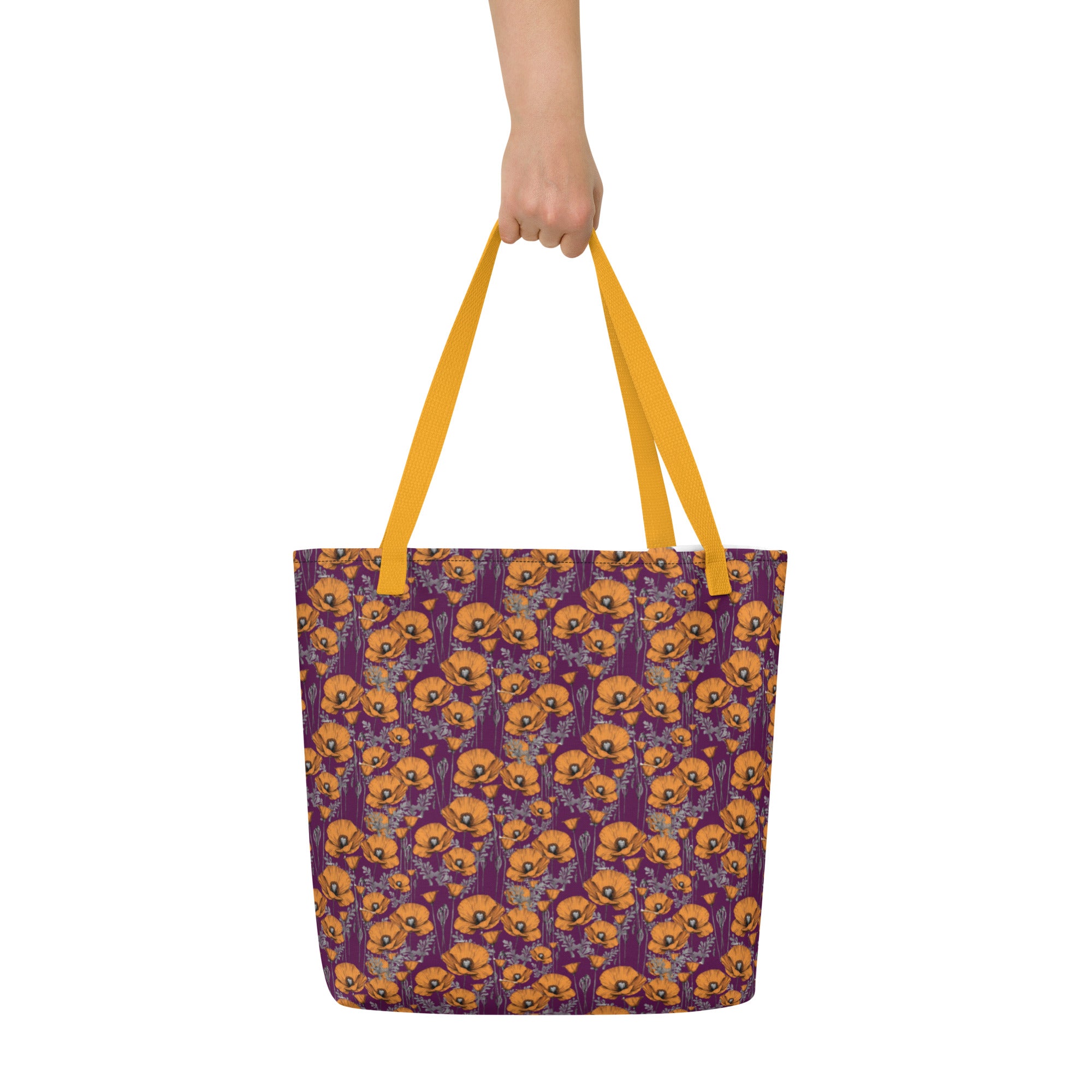 California Poppy Tote Bag in Purple