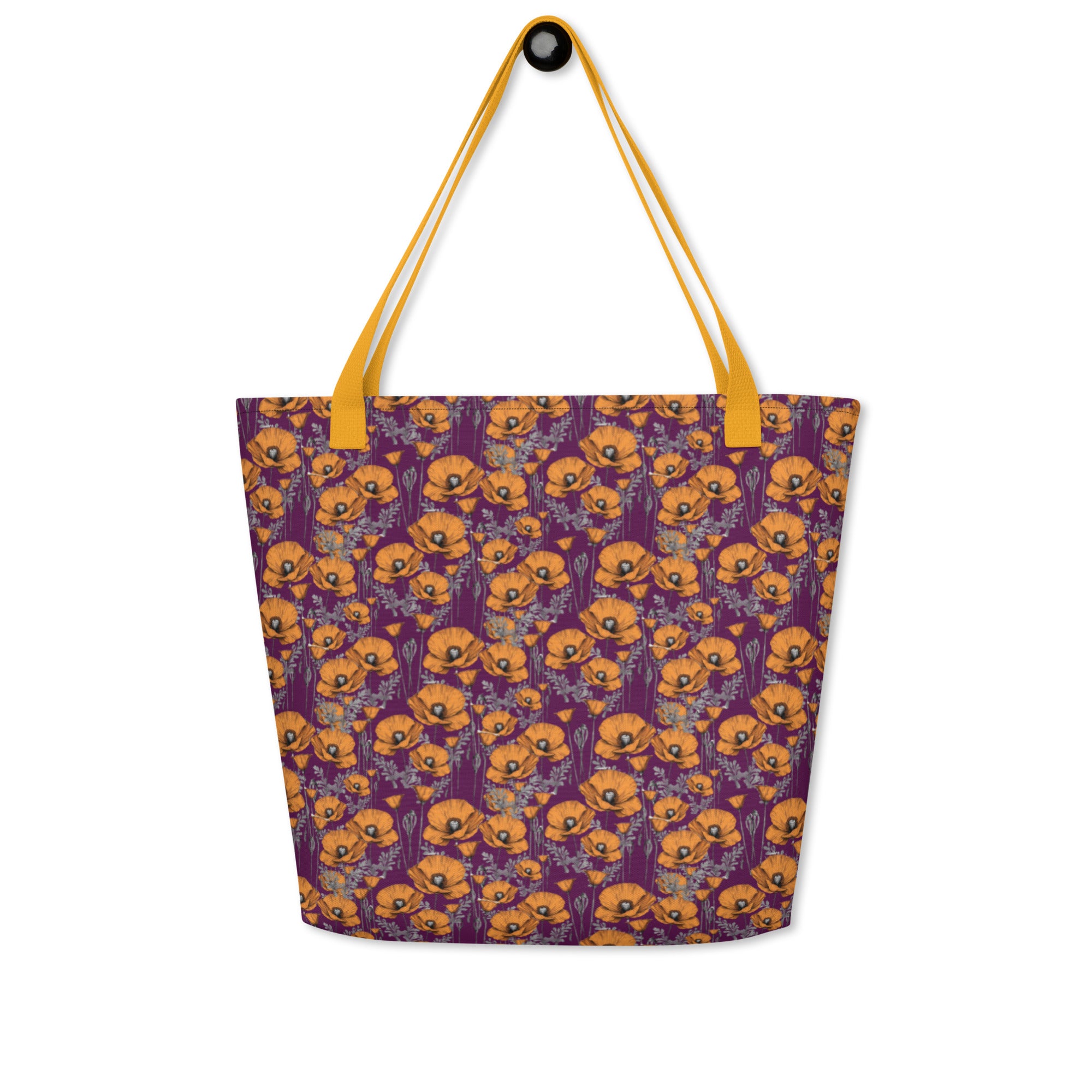 California Poppy Tote Bag in Purple
