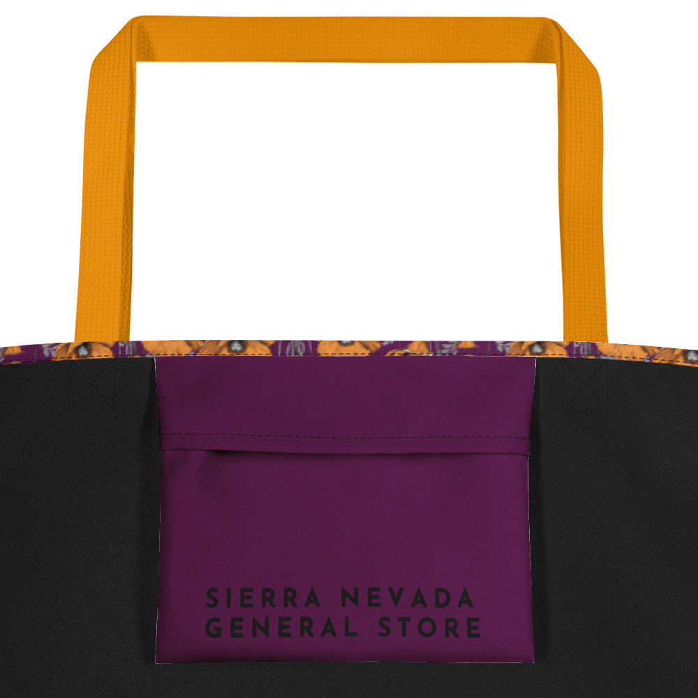 California Poppy Tote Bag in Purple