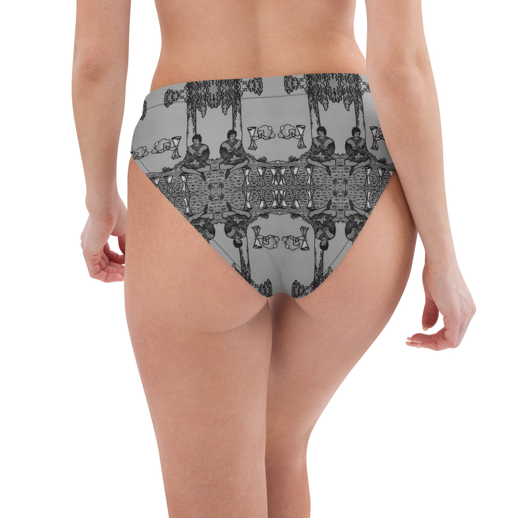 Four of Cups Tarot Card High Waisted Bikini Bottoms