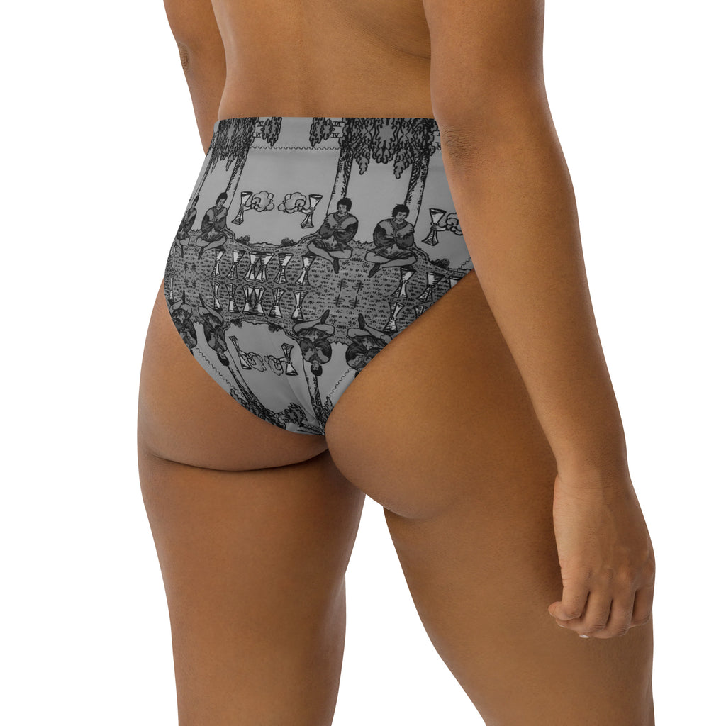Four of Cups Tarot Card High Waisted Bikini Bottoms