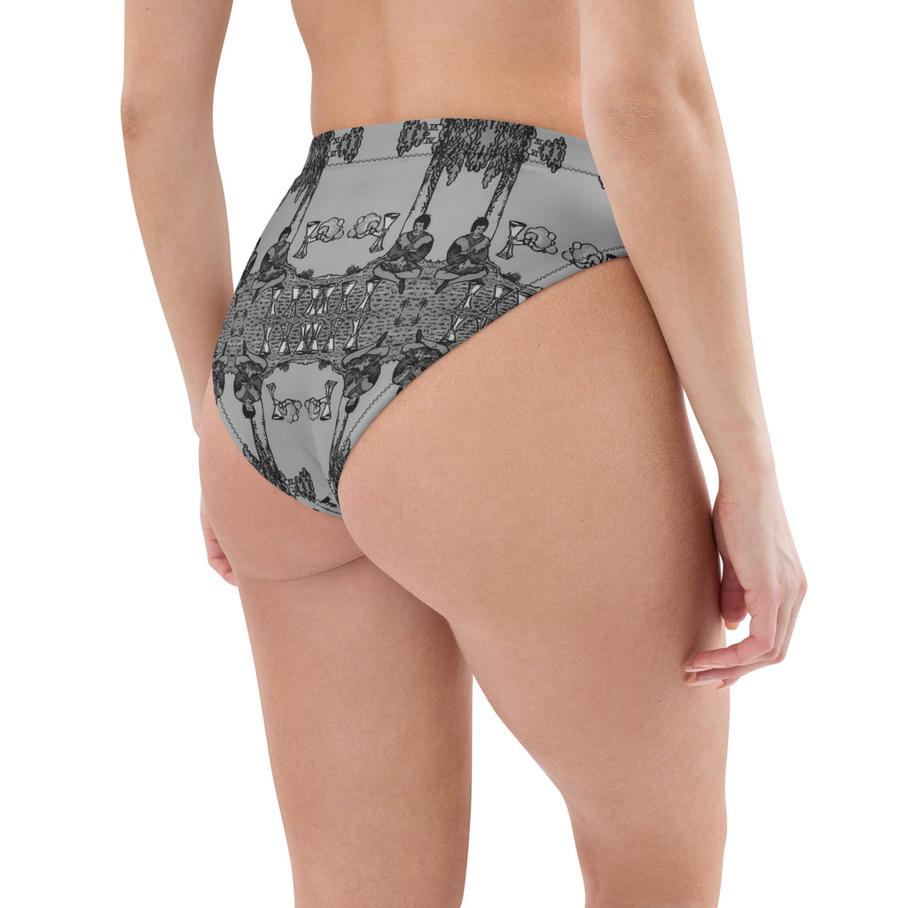 Four of Cups Tarot Card High Waisted Bikini Bottoms
