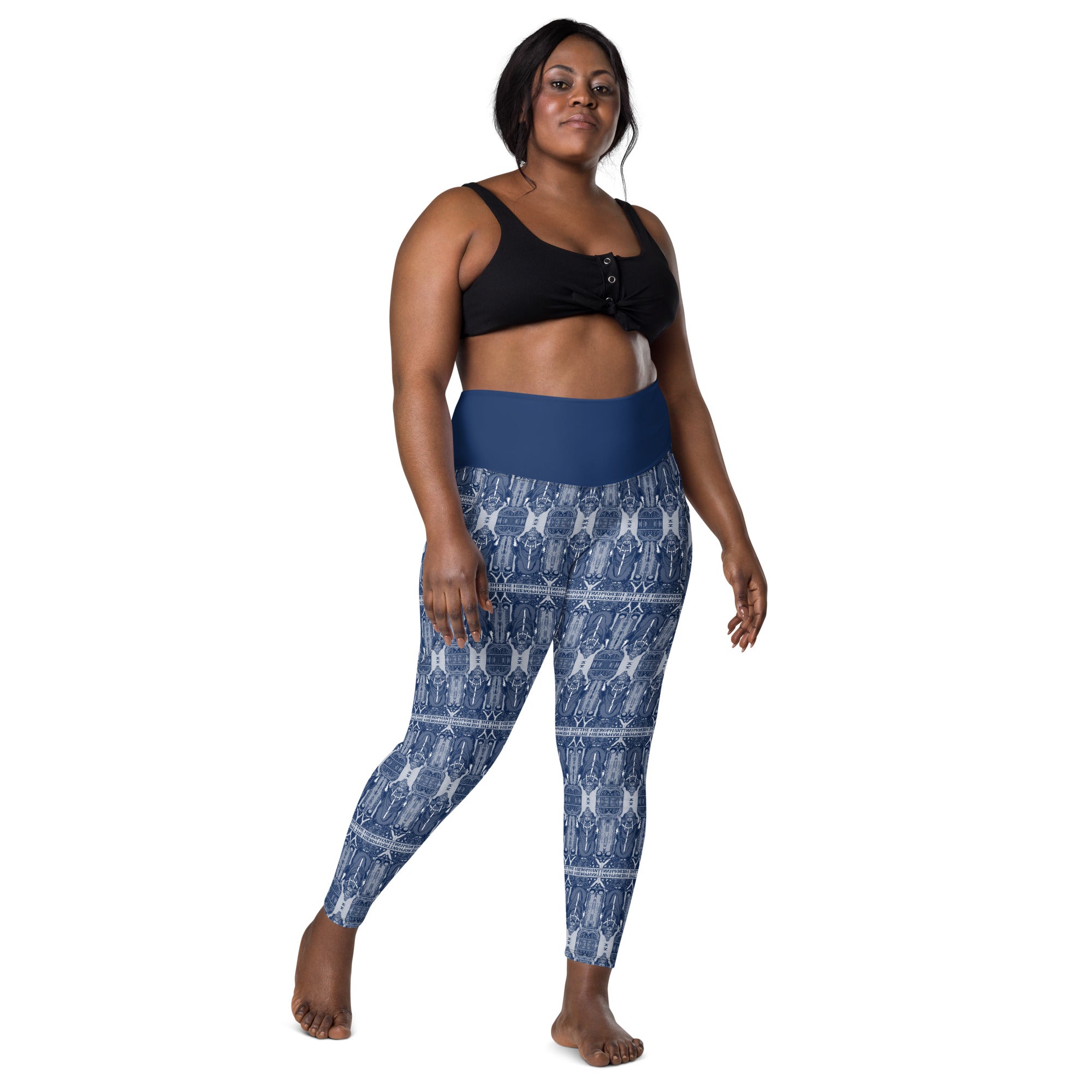 The Hierophant Tarot Card Leggings with Pockets