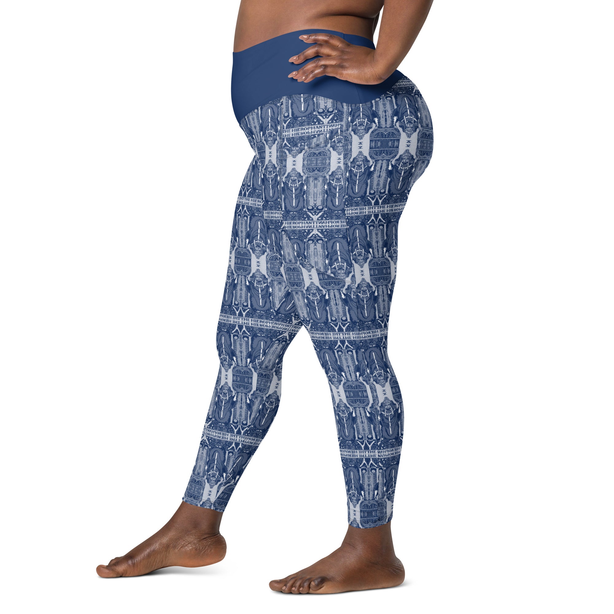 The Hierophant Tarot Card Leggings with Pockets
