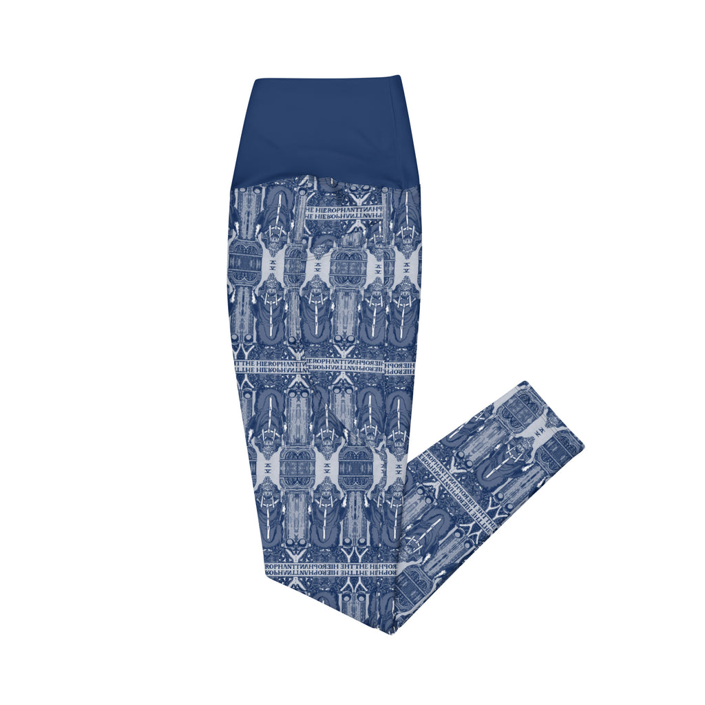 The Hierophant Tarot Card Leggings with Pockets