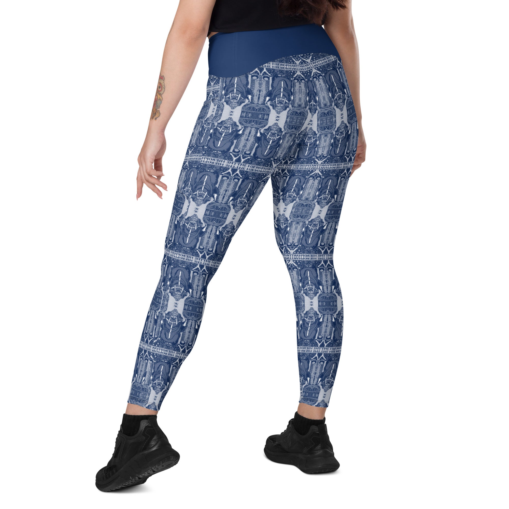 The Hierophant Tarot Card Leggings with Pockets