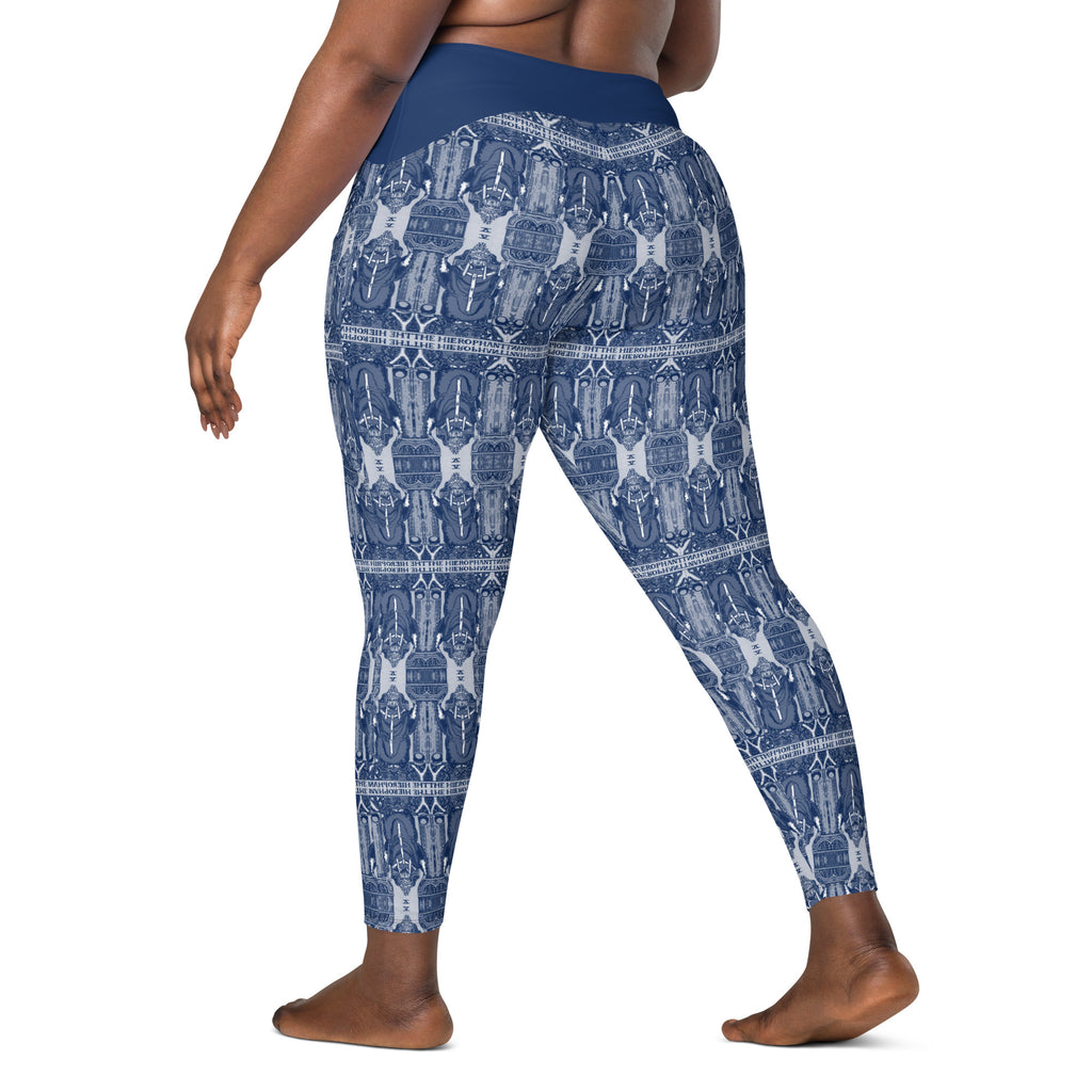 The Hierophant Tarot Card Leggings with Pockets