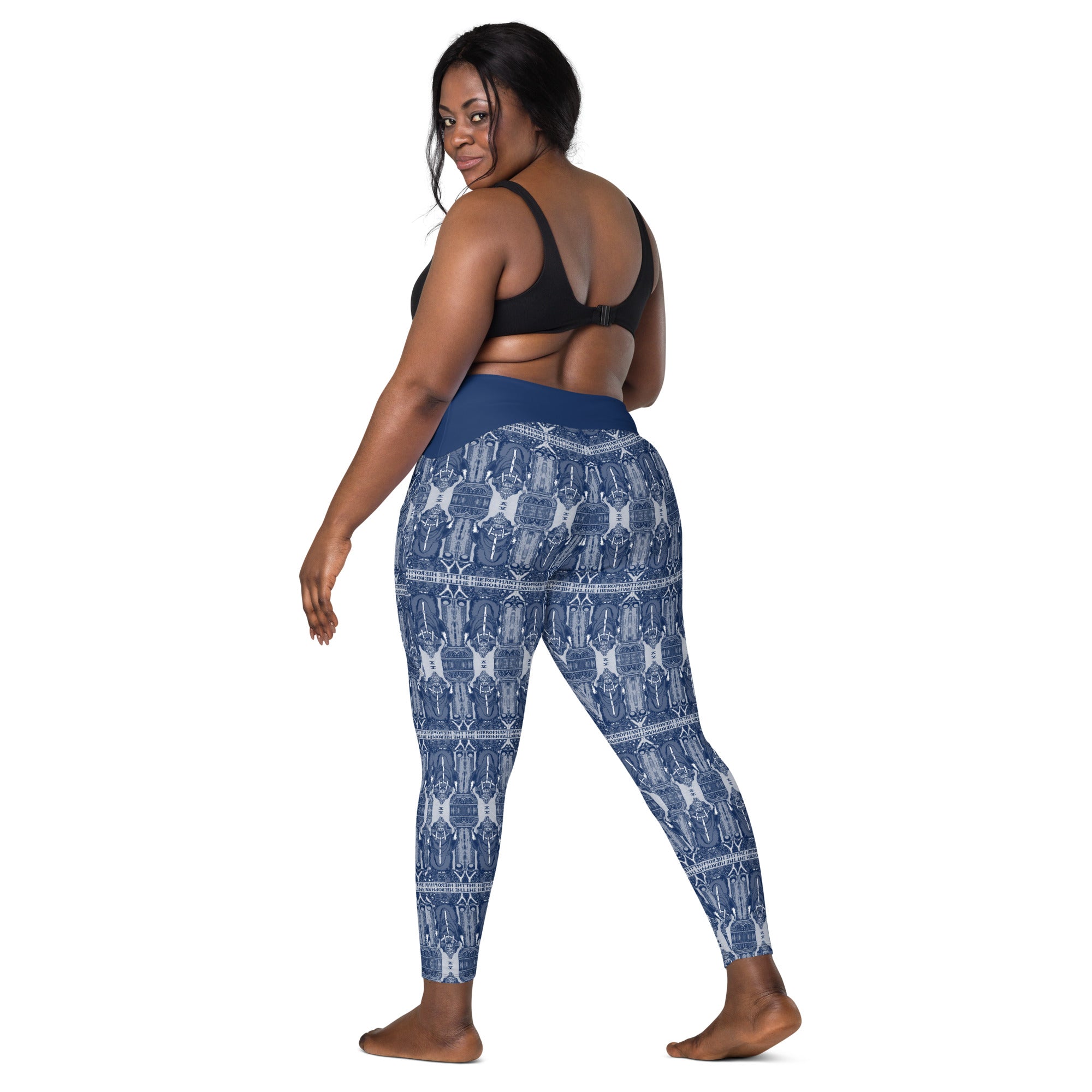 The Hierophant Tarot Card Leggings with Pockets