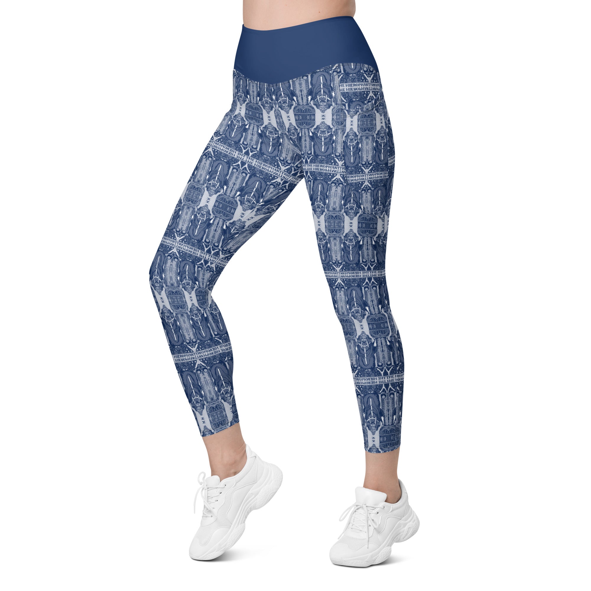 The Hierophant Tarot Card Leggings with Pockets