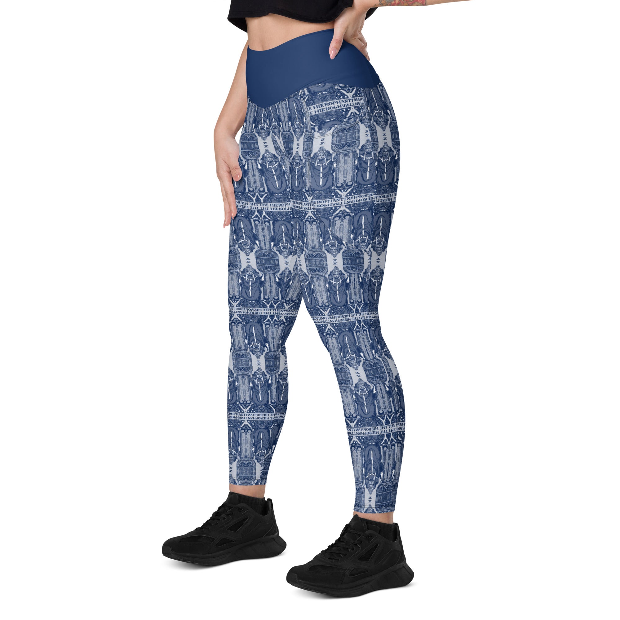 The Hierophant Tarot Card Leggings with Pockets