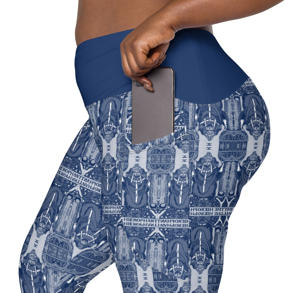 The Hierophant Tarot Card Leggings with Pockets