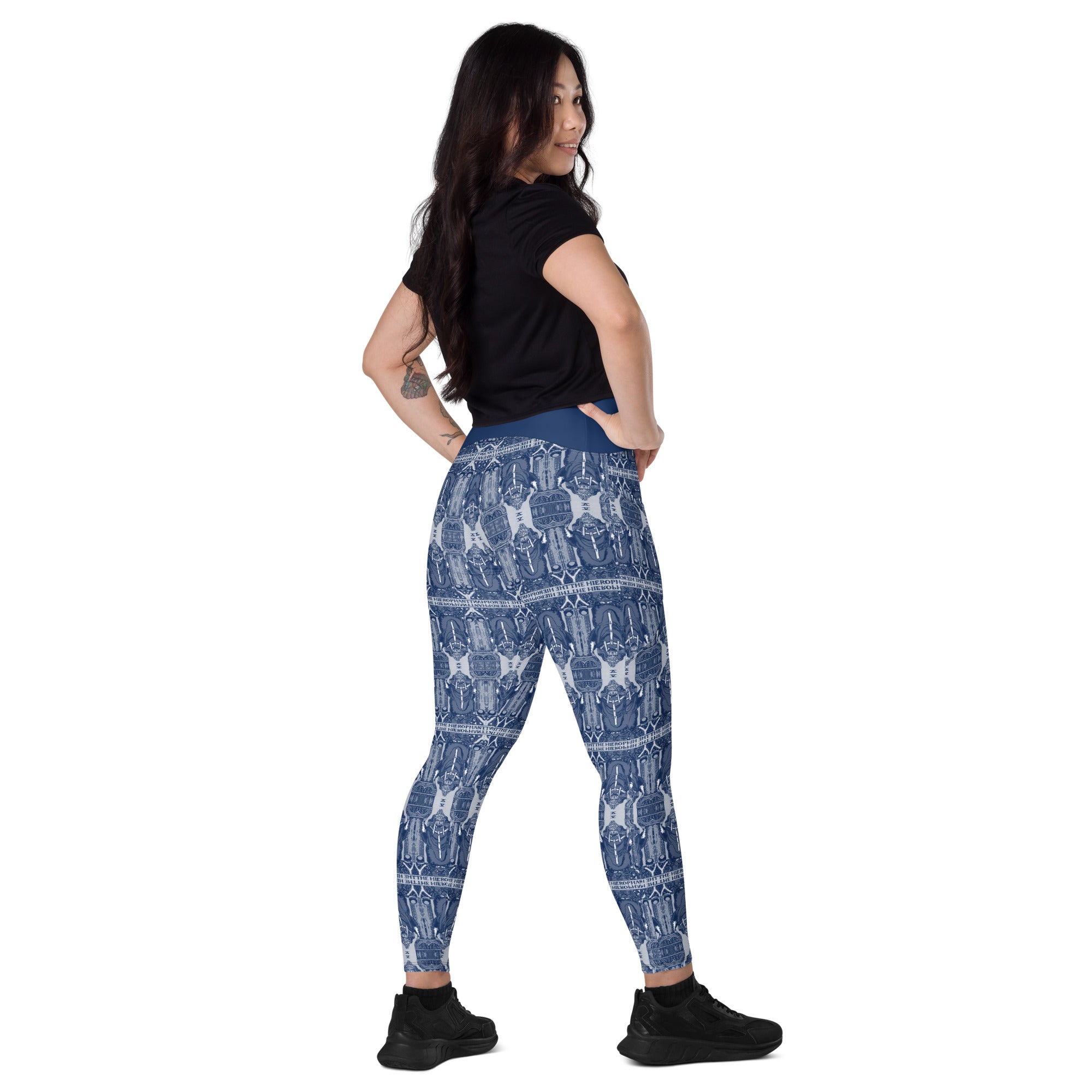 The Hierophant Tarot Card Leggings with Pockets