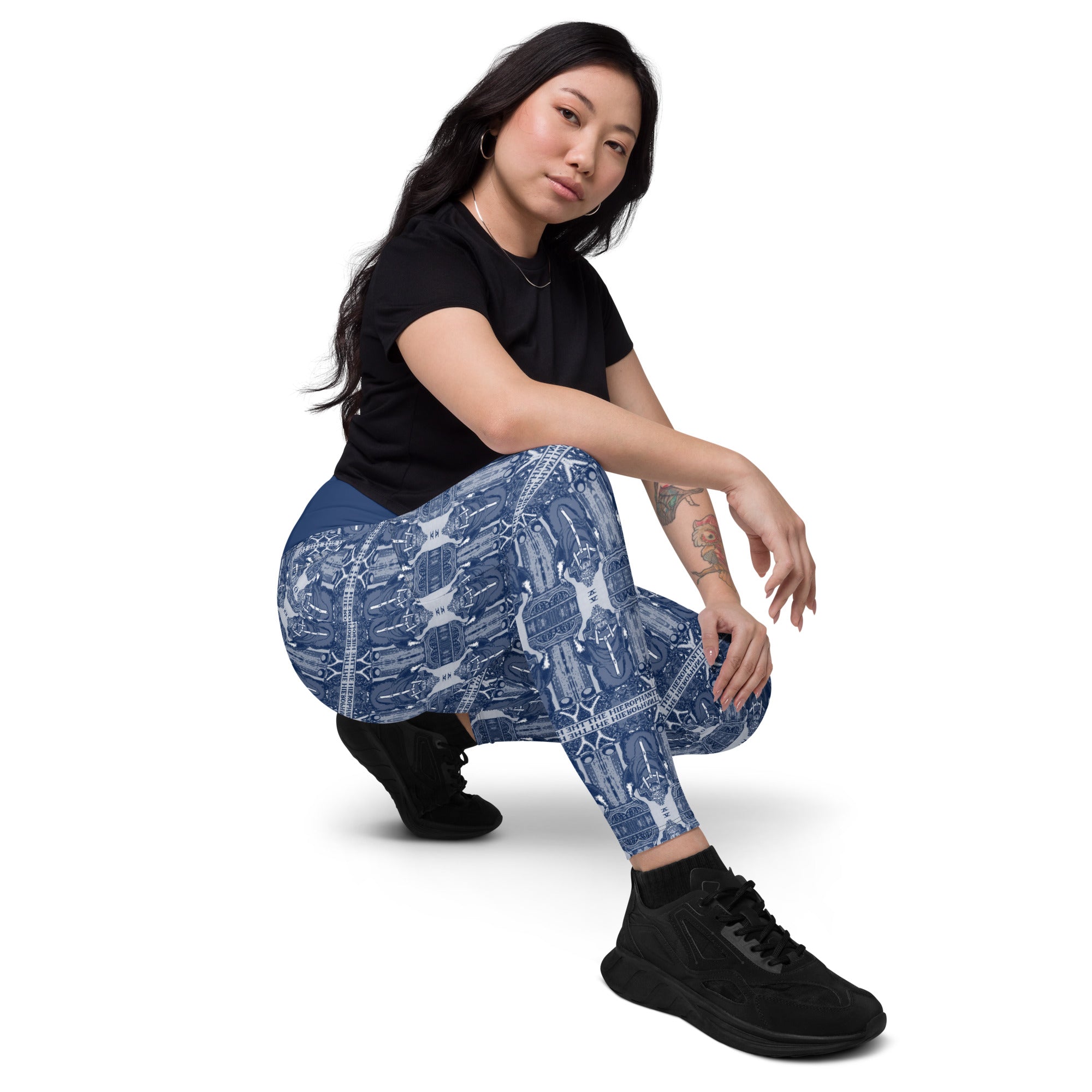 The Hierophant Tarot Card Leggings with Pockets