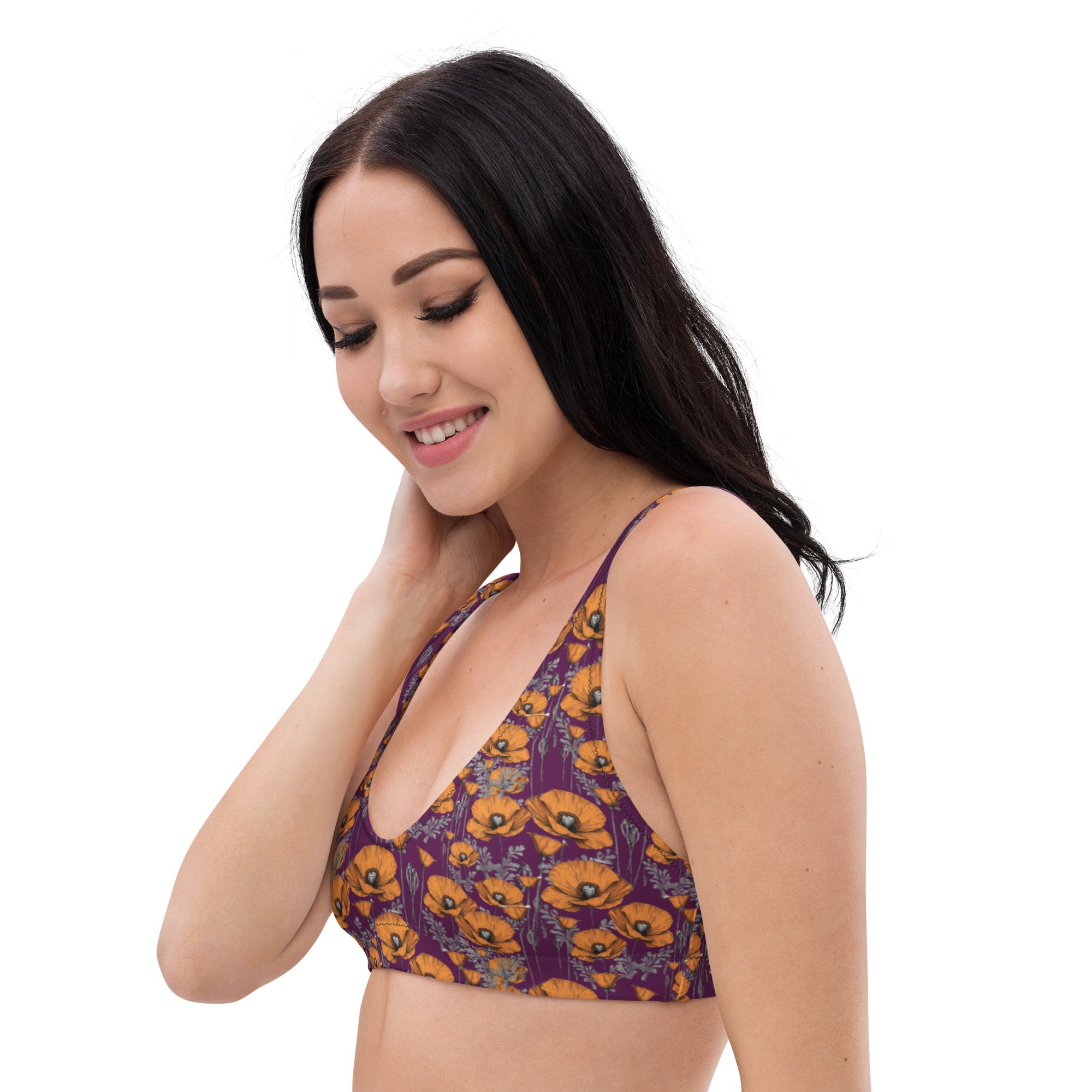 California Poppies Bikini Top #2