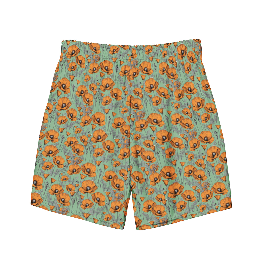 California Poppies Swim Trunks