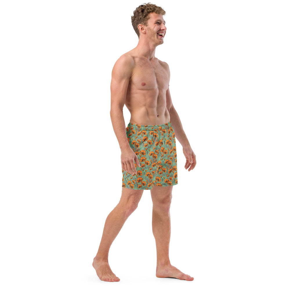 California Poppies Swim Trunks