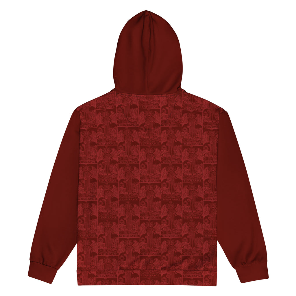 Temperance Tarot Card Tiled Zip up Hoodie