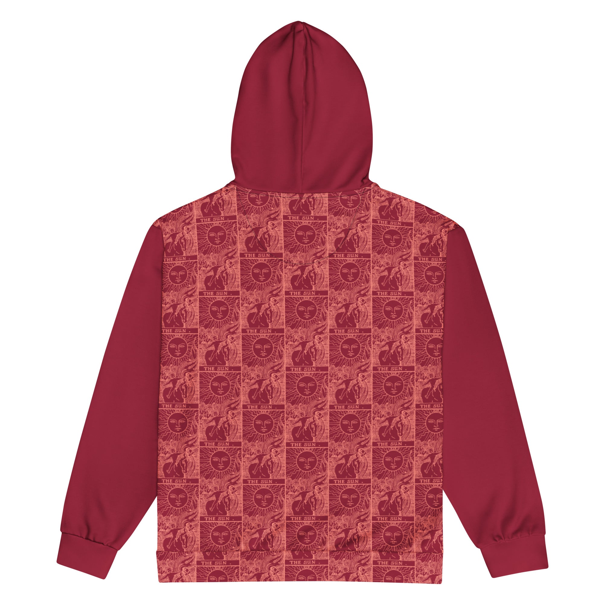 The Sun Tarot Card Tiled Zip up Hoodie