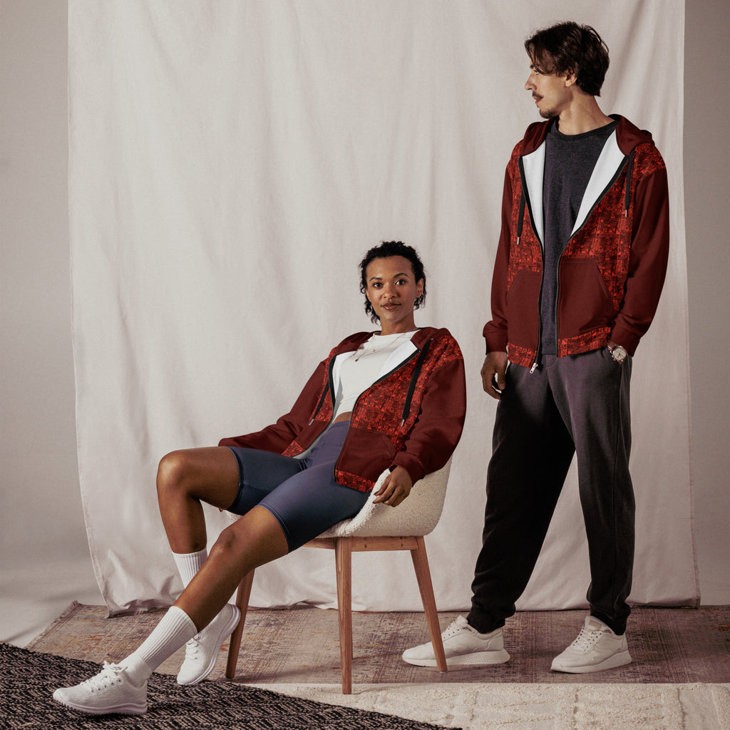 Judgement Tarot Card Tiled Zip up Hoodie