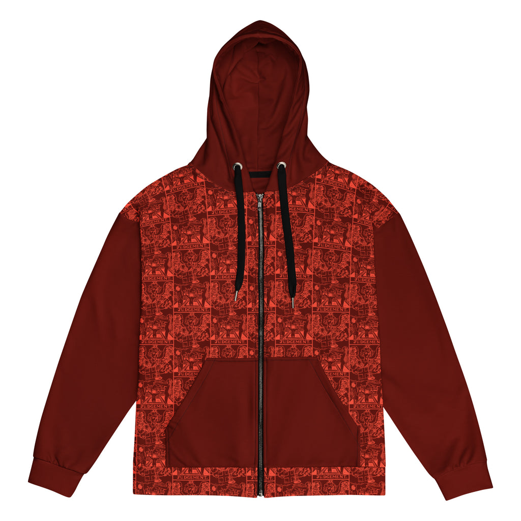 Judgement Tarot Card Tiled Zip up Hoodie