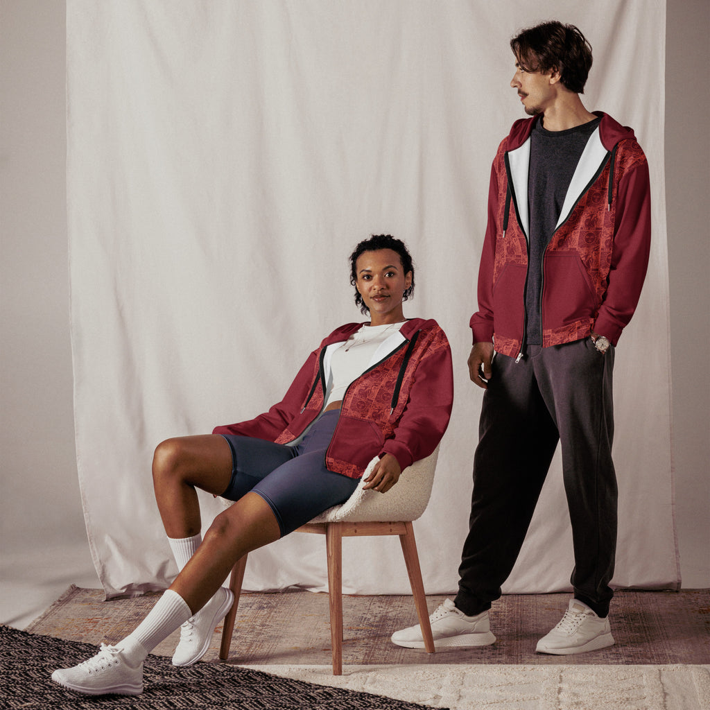 The Sun Tarot Card Tiled Zip up Hoodie