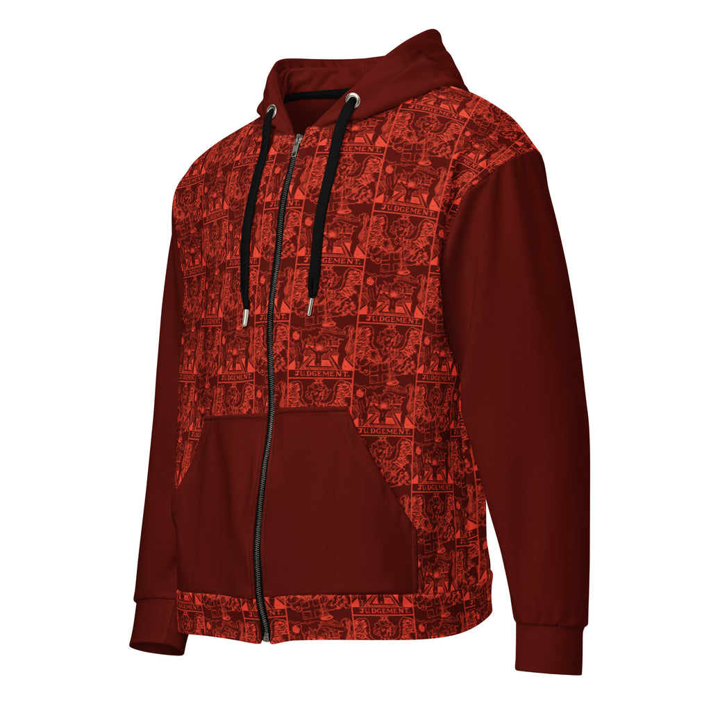 Judgement Tarot Card Tiled Zip up Hoodie