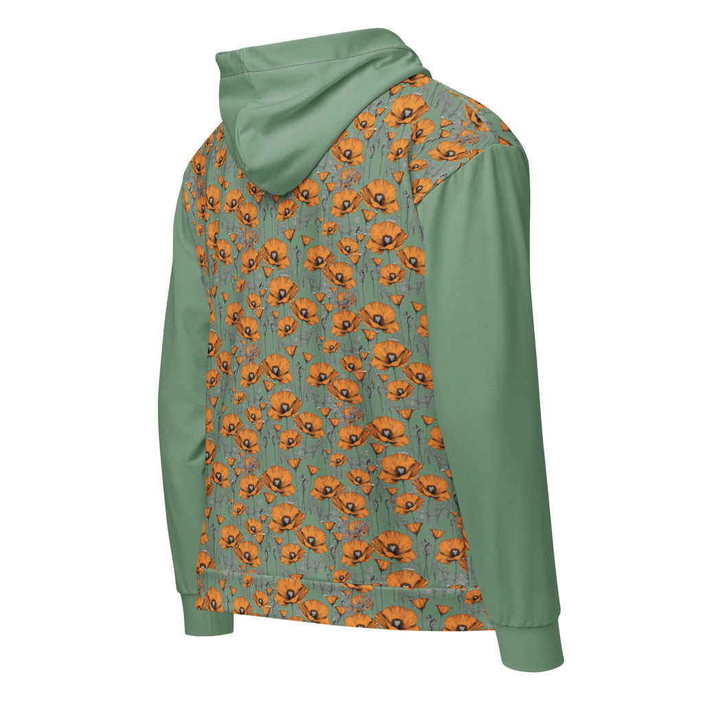 California Poppies Tiled Zip Hoodie