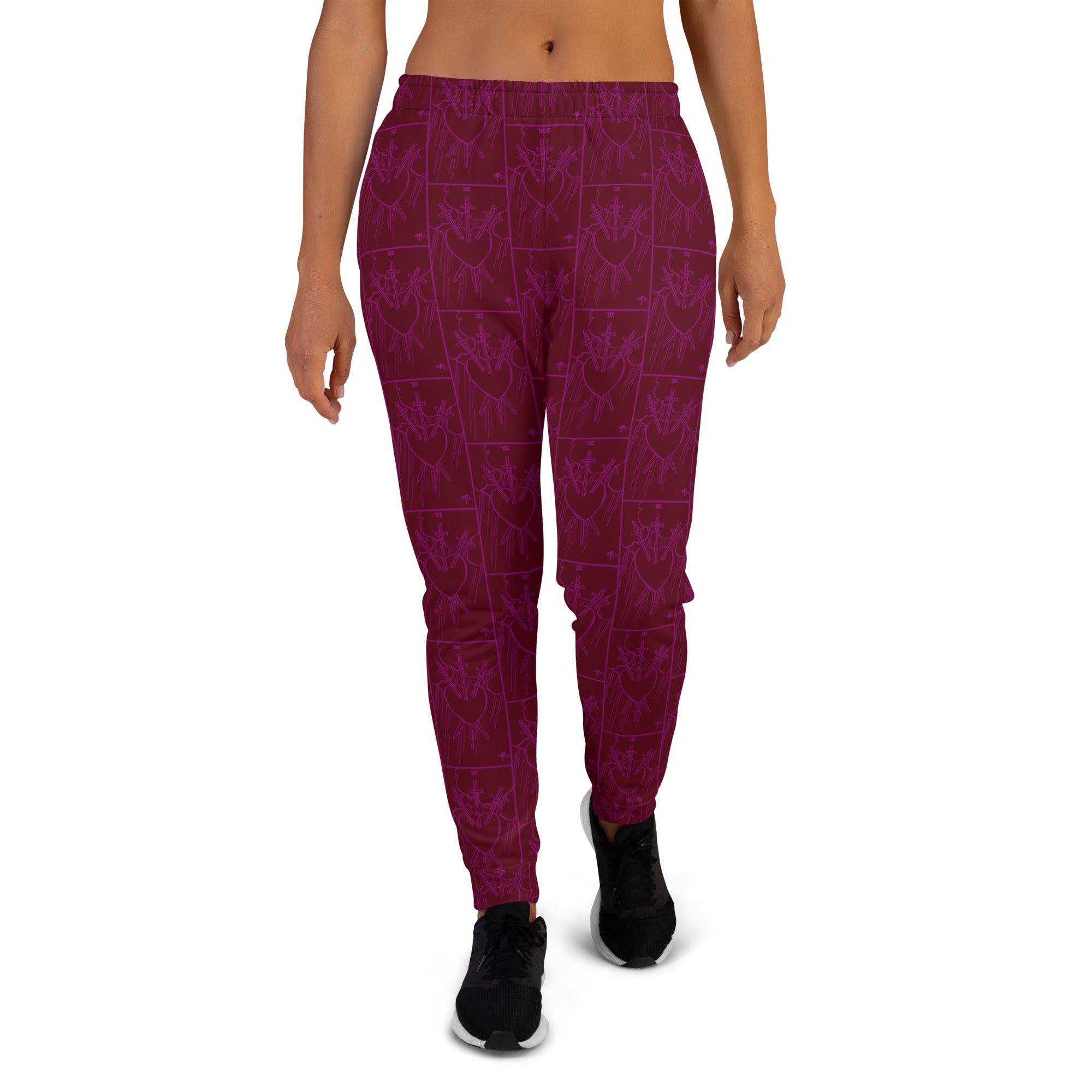 Three of Swords Tarot Card Ladies Joggers