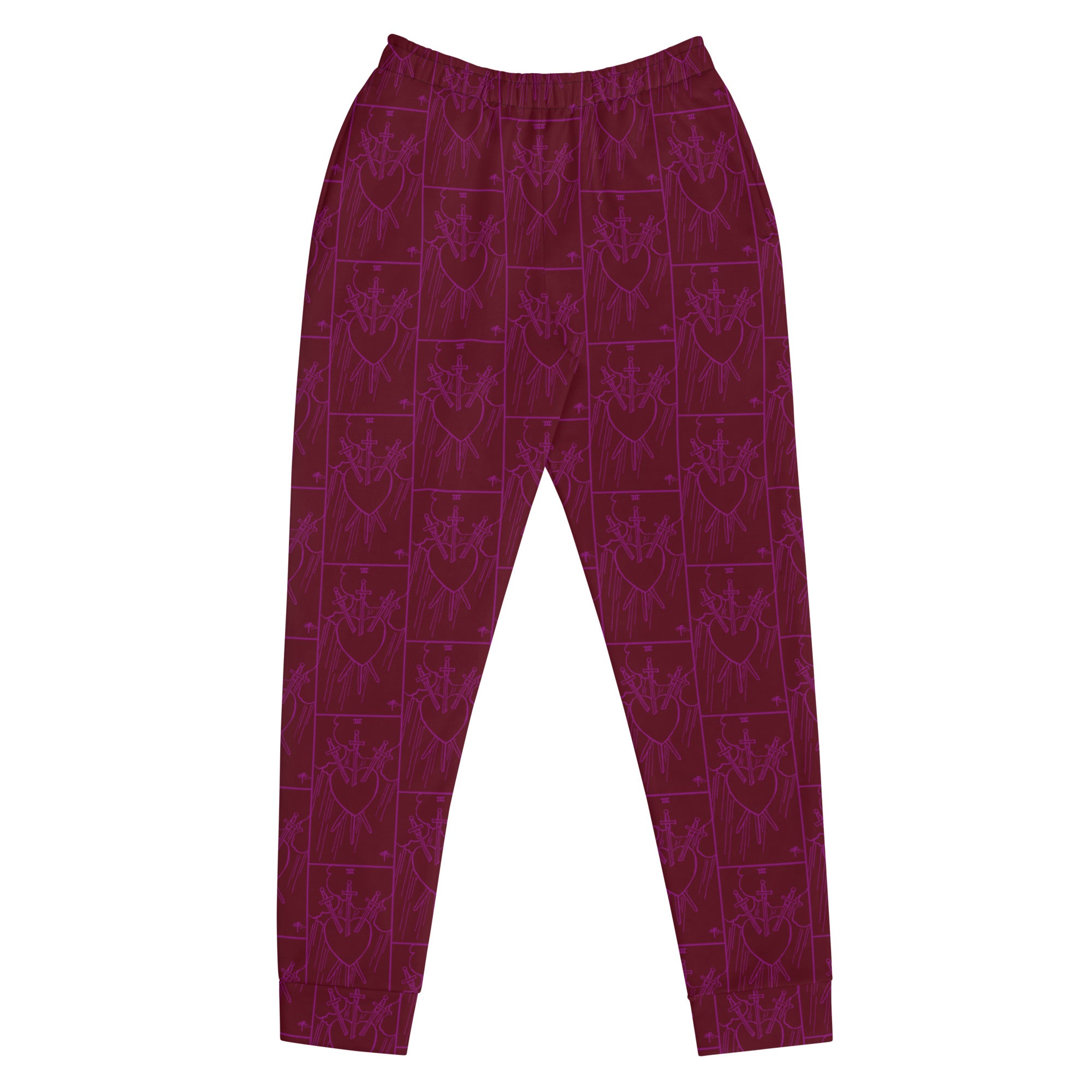 Three of Swords Tarot Card Ladies Joggers