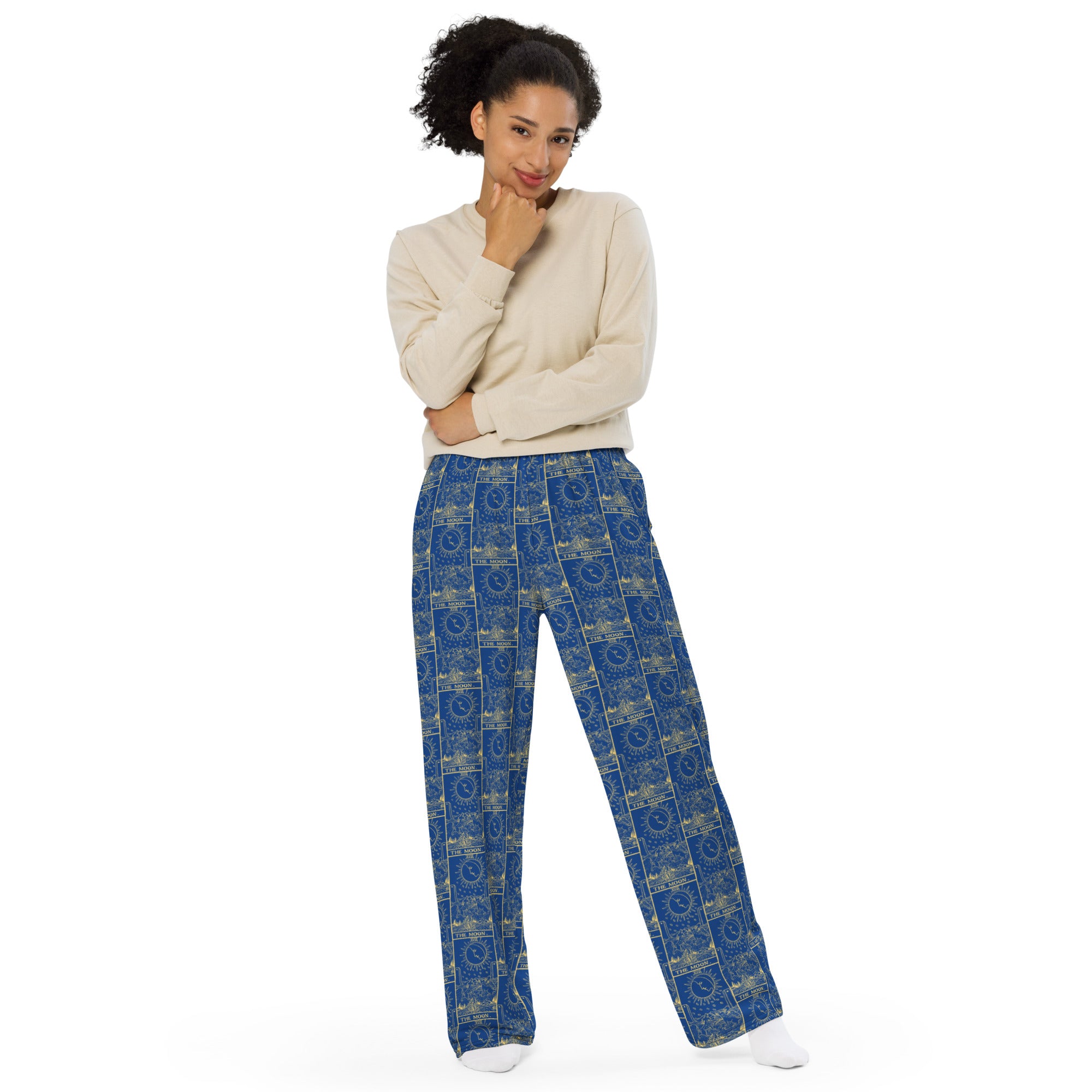 The Moon Tarot Card Unisex Pajama Pants
