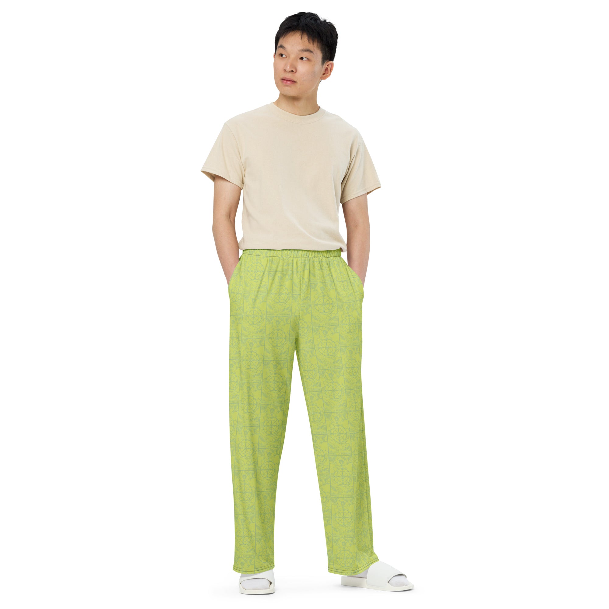 Wheel of Fortune Tarot Card Unisex Pajama Pants – Sierra