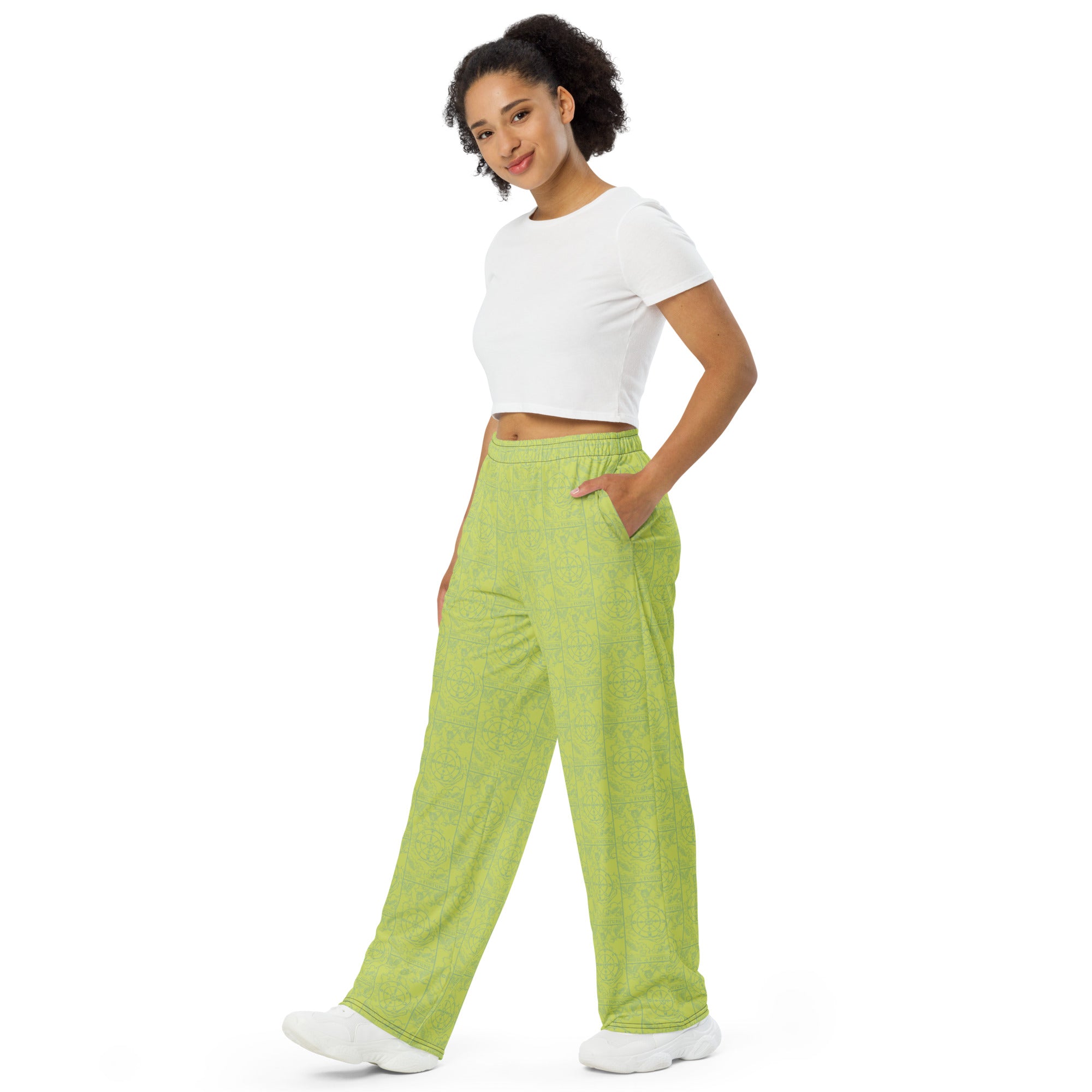 Wheel of Fortune Tarot Card Unisex Pajama Pants