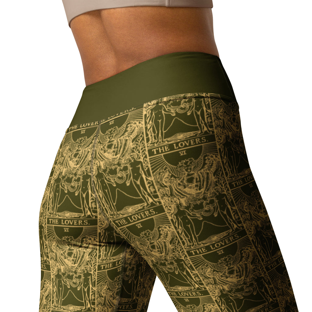 The Lovers Tarot Card Yoga Leggings