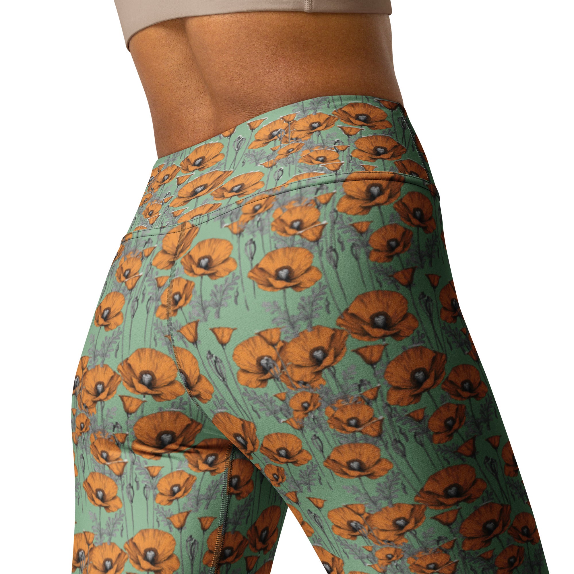 Original California Poppies Yoga Leggings
