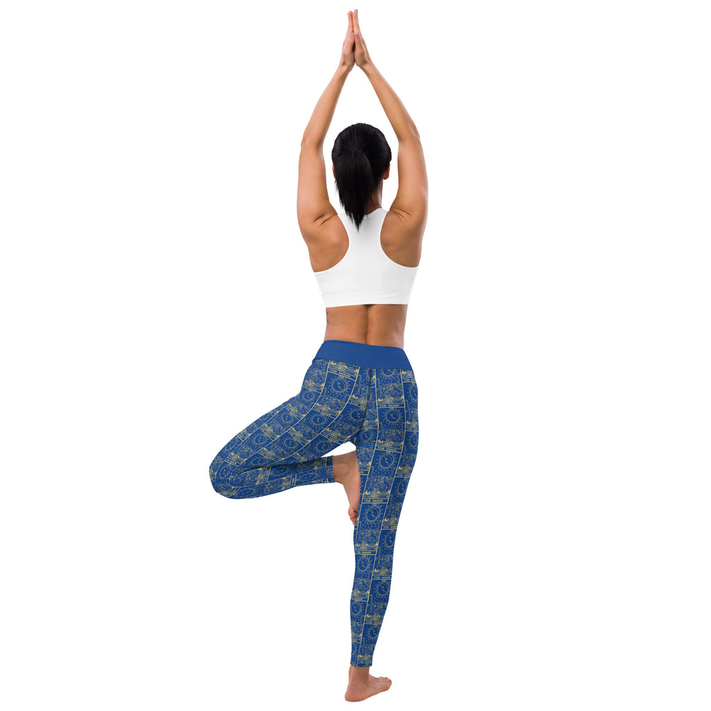 The Moon Tarot Card Yoga Leggings