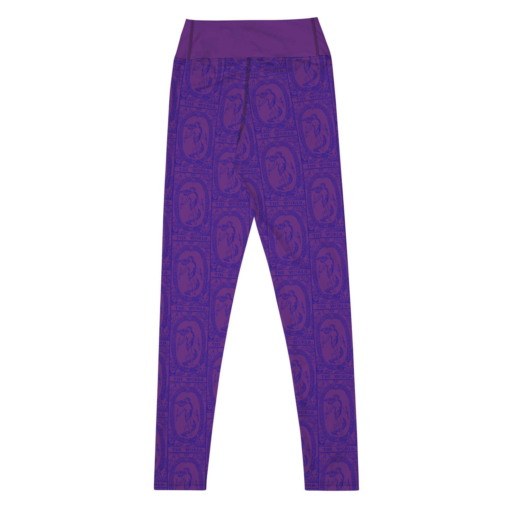 The World Tarot Card Yoga Leggings