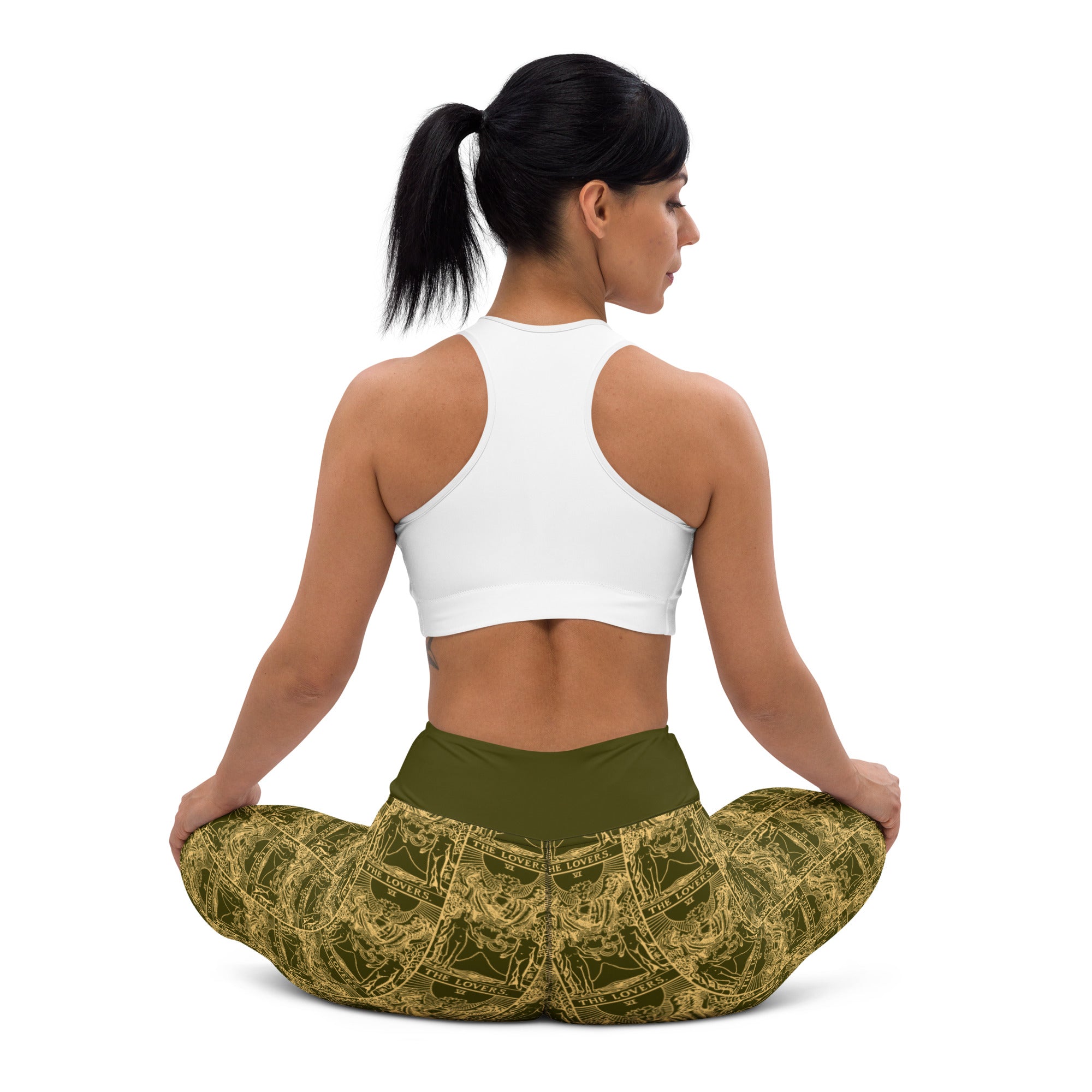 The Lovers Tarot Card Yoga Leggings