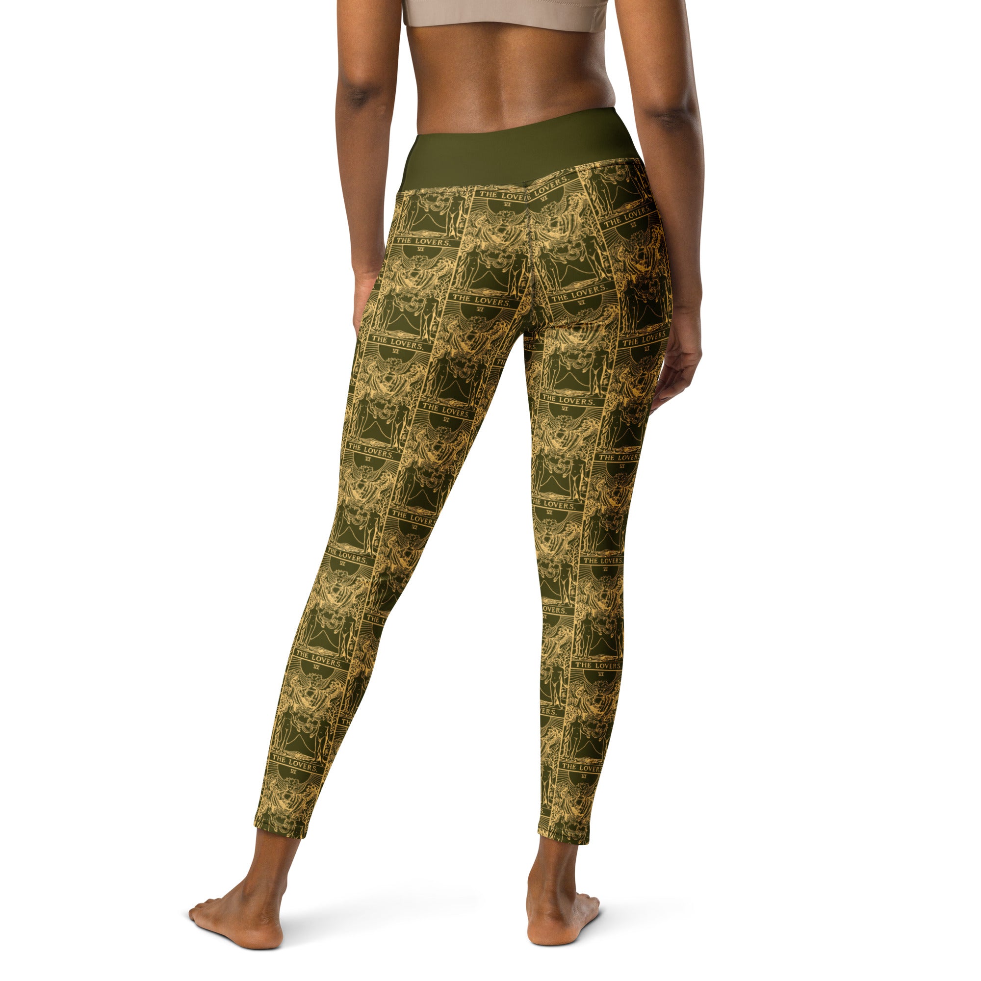 The Lovers Tarot Card Yoga Leggings