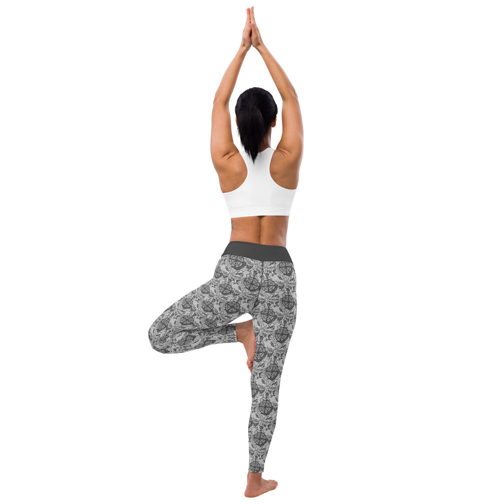 Wheel of Fortune Tarot Card Yoga Leggings