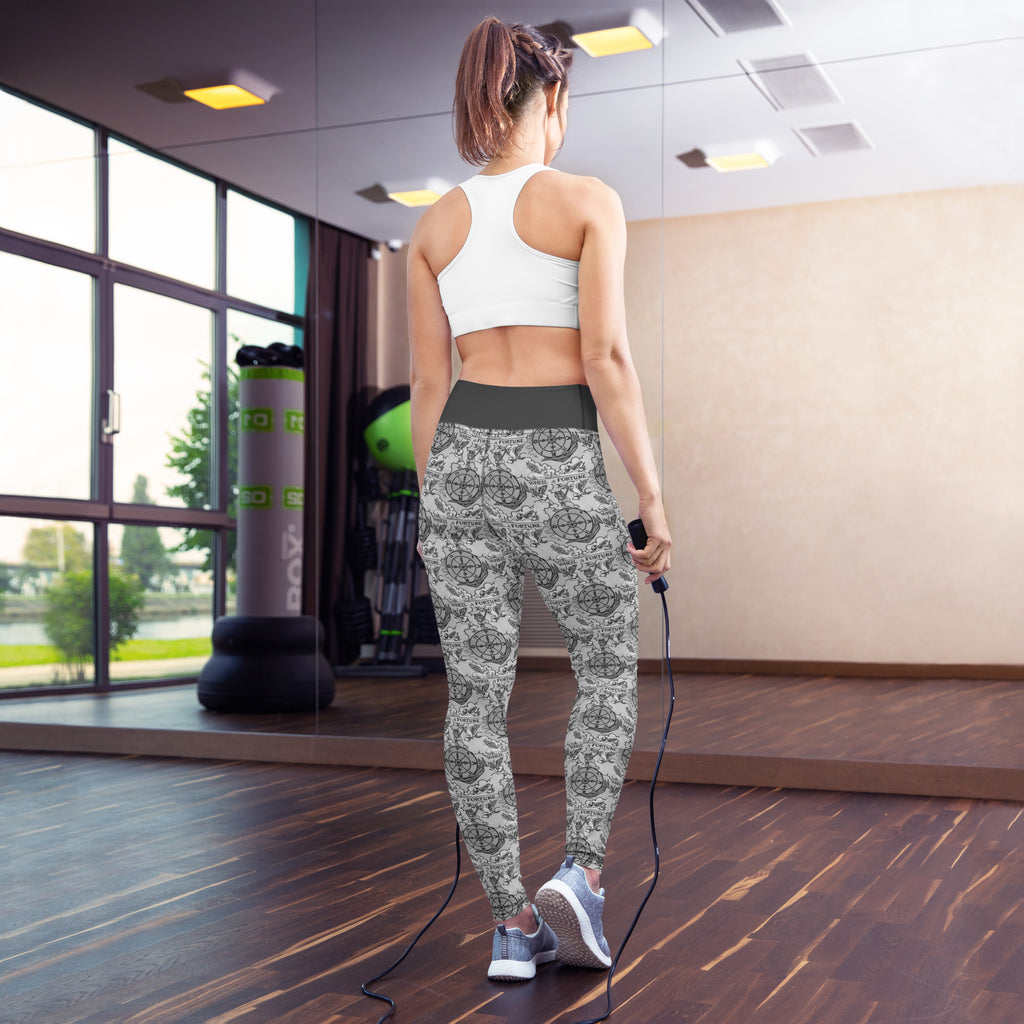 Wheel of Fortune Tarot Card Yoga Leggings