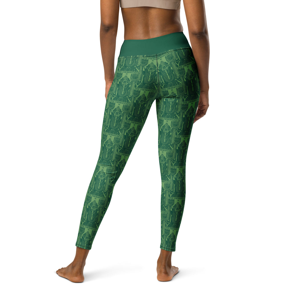 Hierophant Tarot Card Yoga Leggings