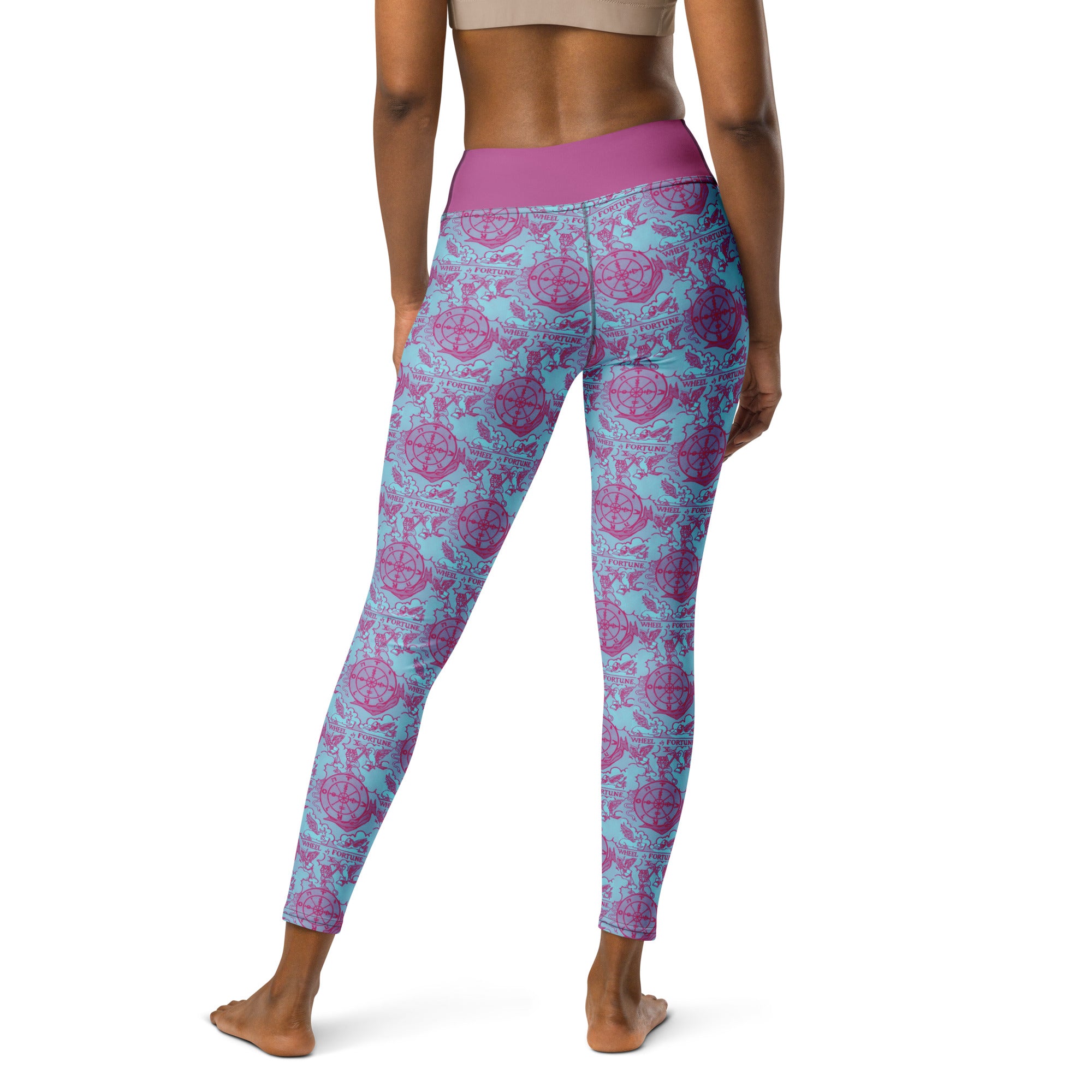 Wheel of Fortune Tarot Card Yoga Leggings