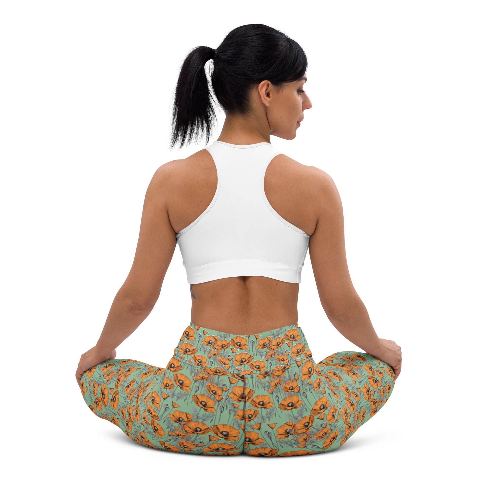 Original California Poppies Yoga Leggings