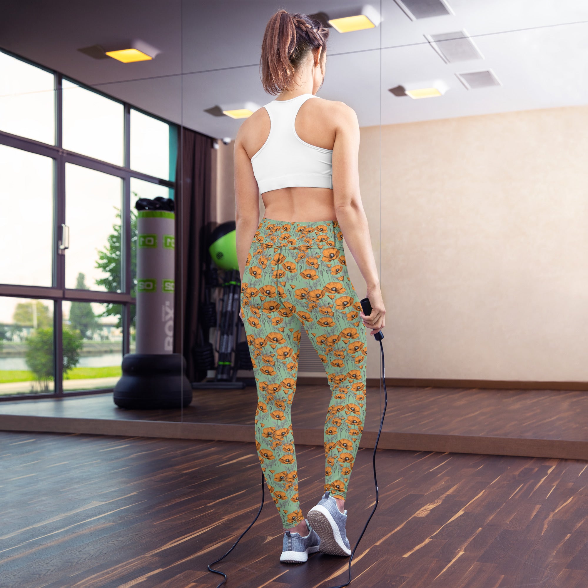 Original California Poppies Yoga Leggings