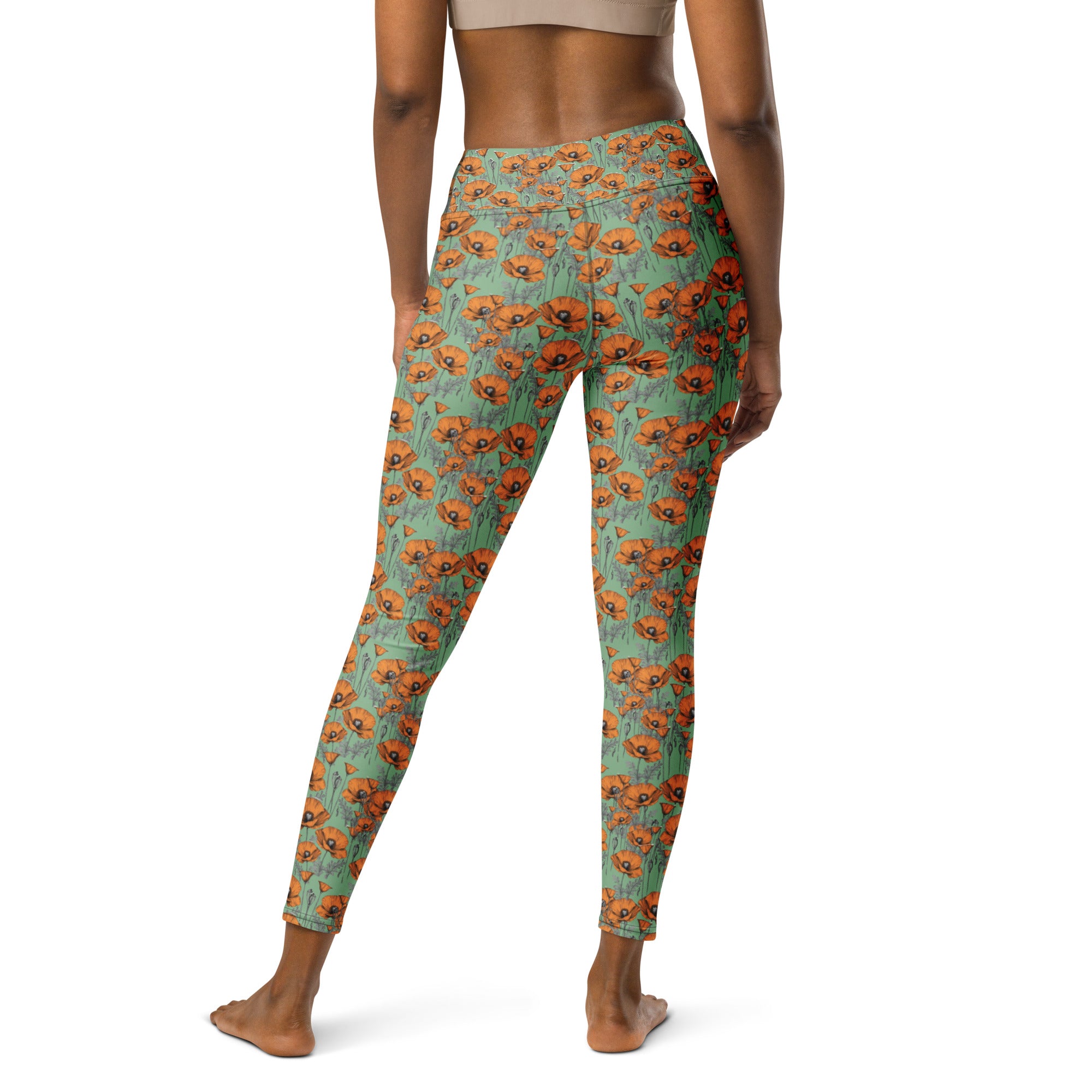 Original California Poppies Yoga Leggings