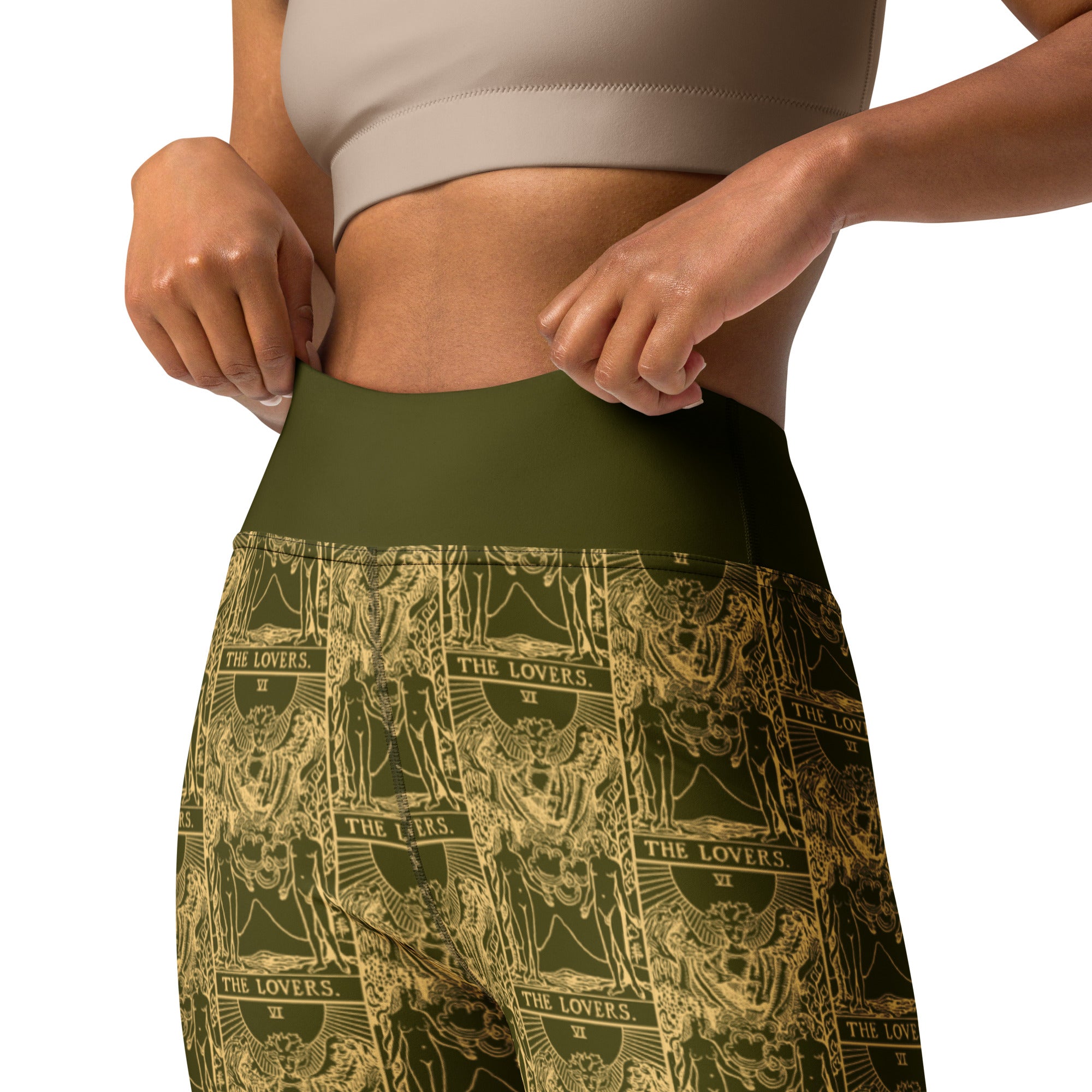 The Lovers Tarot Card Yoga Leggings