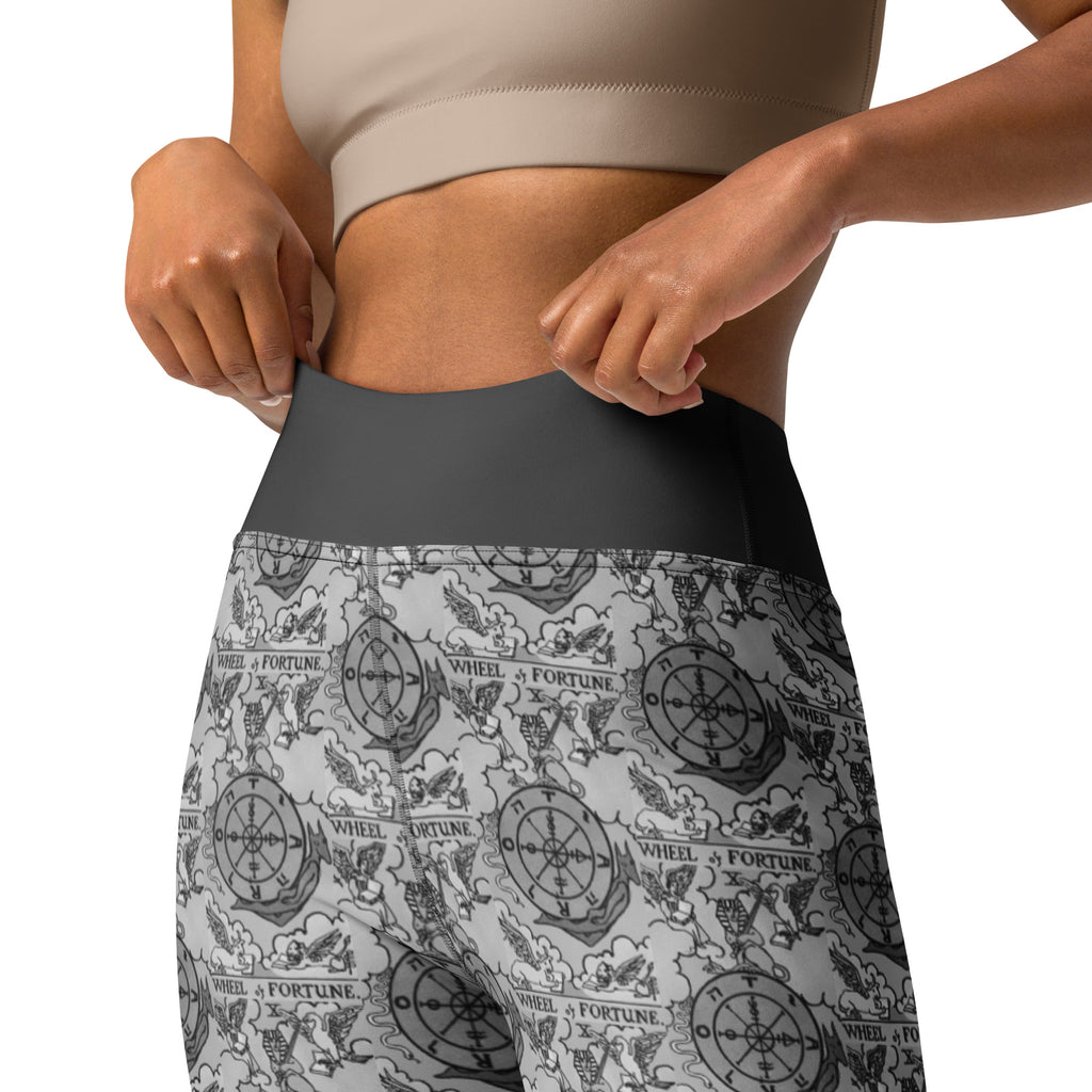Wheel of Fortune Tarot Card Yoga Leggings